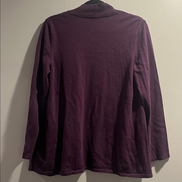 Chico's Deep Purple open front Cardigan Sweater - Picture 5 of 7